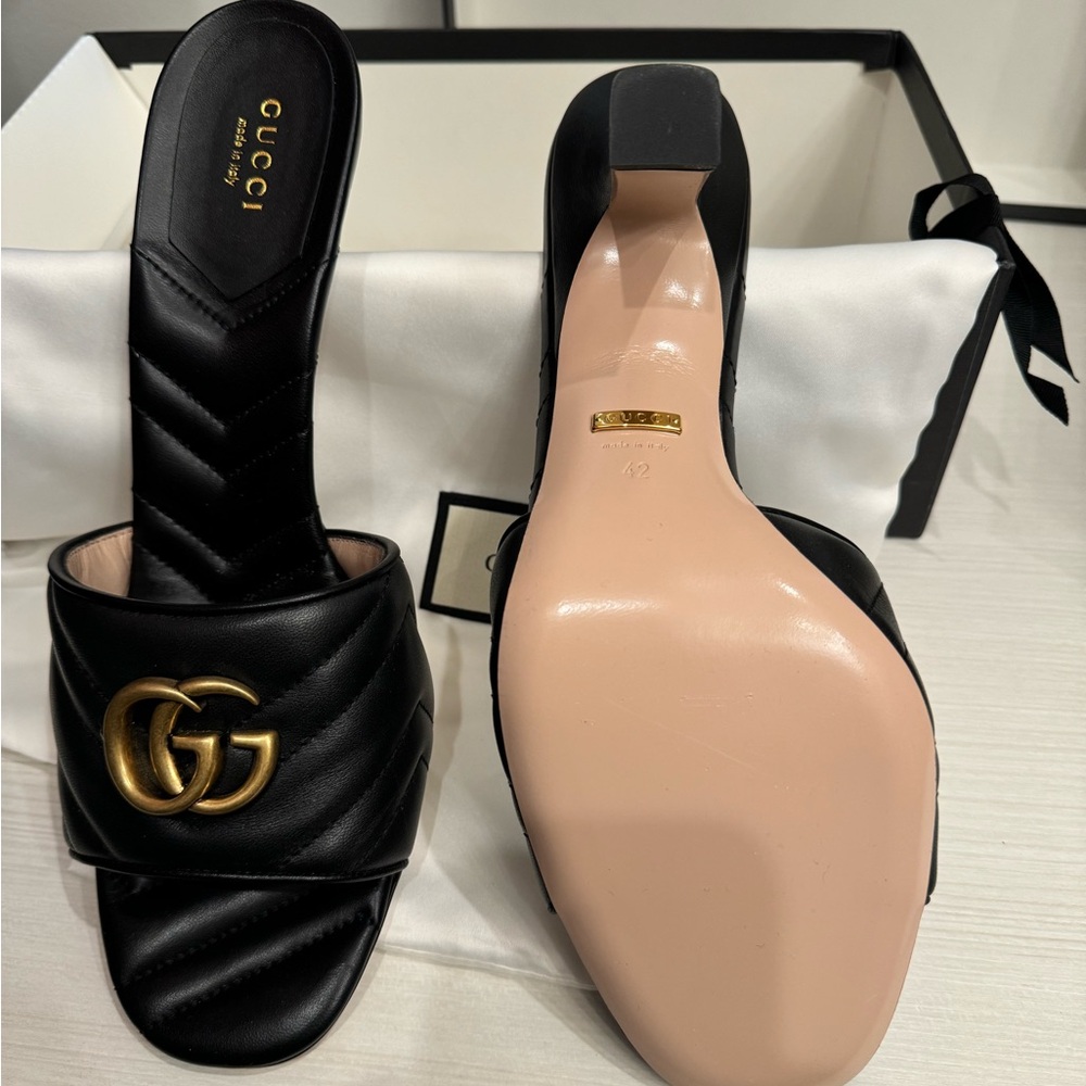 Gucci Marmont "Double G" Slide Sandal - Picture 2 of 5